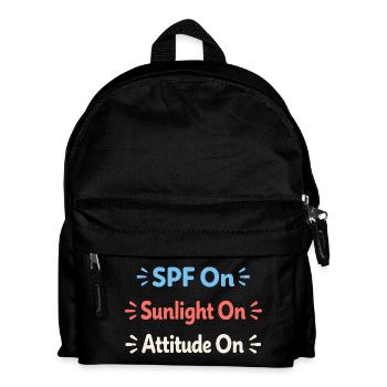 Spf Kultur Identität Hautpflege Humor - Kinder Rucksack - Schwarz - Vorne