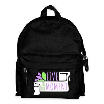 Live In The Moment Mindfulness Presence Awareness - Kids' Backpack - black - Front