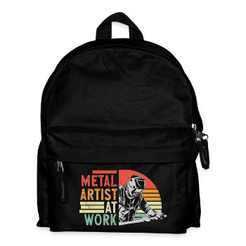 Artiste métal au travail - Sac à dos Enfant - noir - Devant