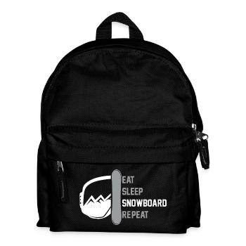 Snowboarden Snowboarder Iss, schlaf Snowboard - Kinder Rucksack - Schwarz - Vorne