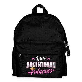 Argentinian Princess Pink Hearts Crown Design - Kids' Backpack - black - Front