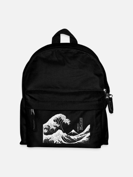 Grande Vague : Art japonais Kanagawa - Sac à dos Enfant - noir