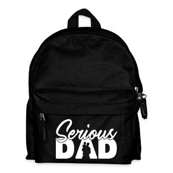 Serious Dad Father Silhouette Family - Kids' Backpack - black - Front