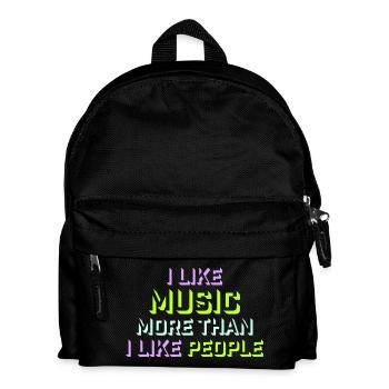 J’aime la musique plus que les gens désirent Musik - Sac à dos Enfant - noir - Devant