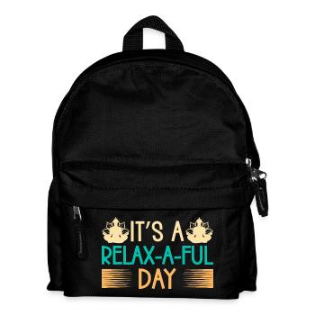 Yoga It ́s A Relax-a-ful Day Funny Yoga - Kids' Backpack - black - Front