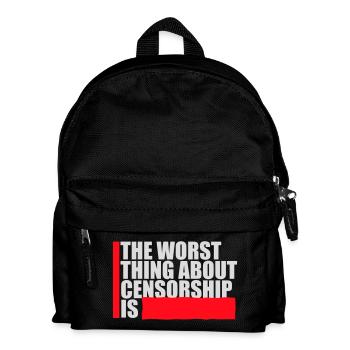 The Worst Thing About Censorship Is Funny Irony - Kids' Backpack - black - Front