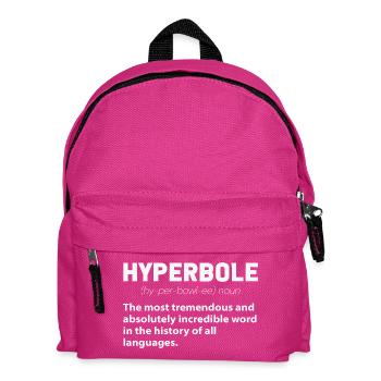 Übertreibung, lustige Definition: Englischlehrer, Autor. - Kinder Rucksack - Fuchsia - Vorne