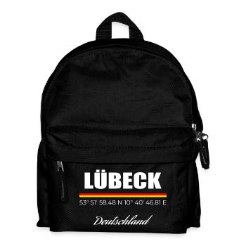 Lübeck - Kinder Rucksack - Schwarz - Vorne
