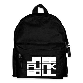 Monochrome Grid Geometric Pattern - Kids' Backpack - black - Front