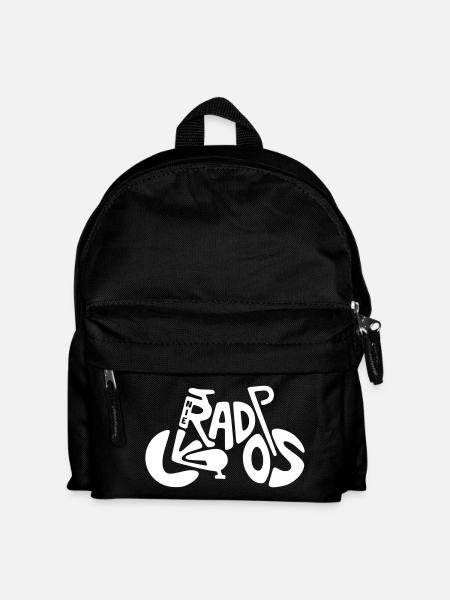 Lustige Fahrrad Sprüche - Nie radlos - Kinder Rucksack - Schwarz