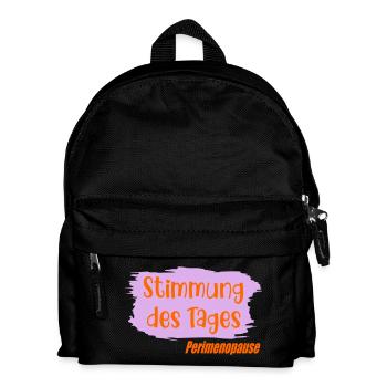 Stimmung - Perimenopause Wechseljahre - Kinder Rucksack - Schwarz - Vorne