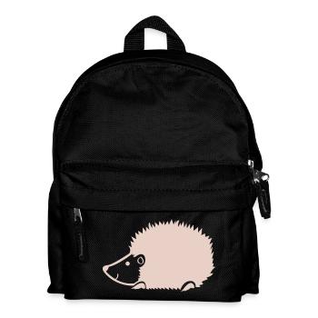 Cuddly hedgehog silhouette - Kids' Backpack - black - Front