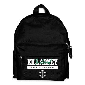 Killarney Irland Koordinaten Reise Souvenir - Kinder Rucksack - Schwarz - Vorne