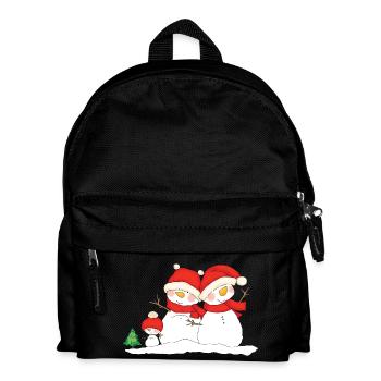 Christmas snowmen. - Kinder Rucksack - Schwarz - Vorne