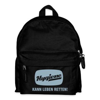 Hygiene kann Leben retten! - Kinder Rucksack - Schwarz - Vorne