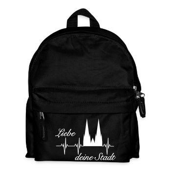 Köln Herzschlag - Kinder Rucksack - Schwarz - Vorne