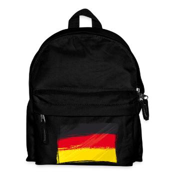 Fahne, Flagge, Deutschland Fan - Kinder Rucksack - Schwarz - Vorne