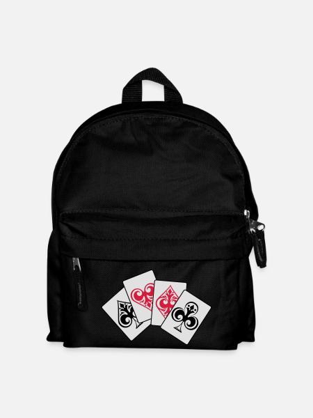 4 aces poker! - Kids' Backpack - black