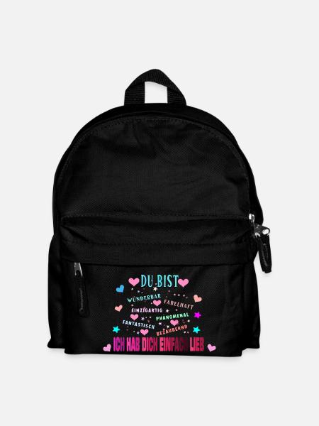 Du bist wunderbar - Kinder Rucksack - Schwarz