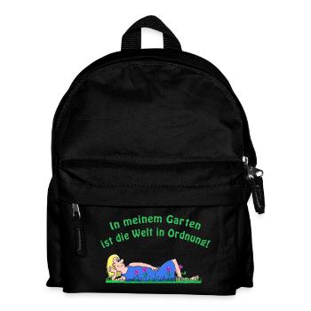 Mein Garten - Kinder Rucksack - Schwarz - Vorne