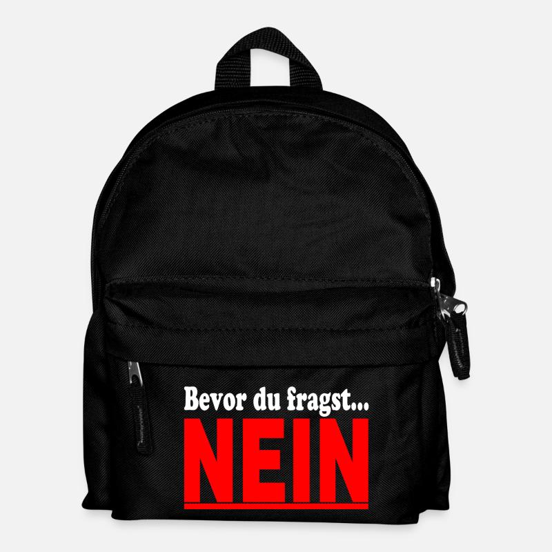bevor du fragst nein - Kinder Rucksack - Schwarz