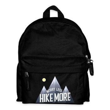 "Worry Less Wandering More" Wanderer T-Shirt - Kids' Backpack - black - Front