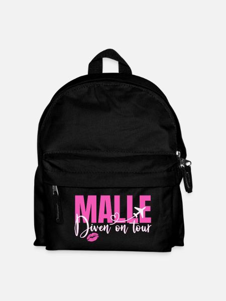 Mallorca Sprüche Malle Diven On Tour Urlaub Party - Kinder Rucksack - Schwarz