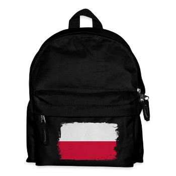 Polish Flag Brush Style - Kids' Backpack - black - Front