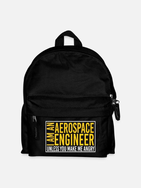 Angry Aerospace Engineer Tee - Kids' Backpack - black
