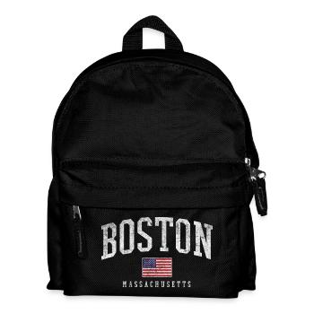 Boston Massachusetts Flag Graphic - Kinder Rucksack - Schwarz - Vorne