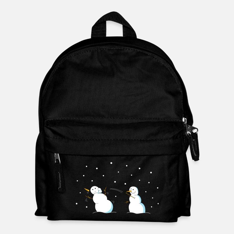 Combat de boules de neige - Sac à dos Enfant - noir