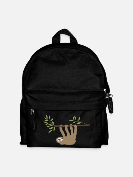 Faultier 1 - Kinder Rucksack - Schwarz