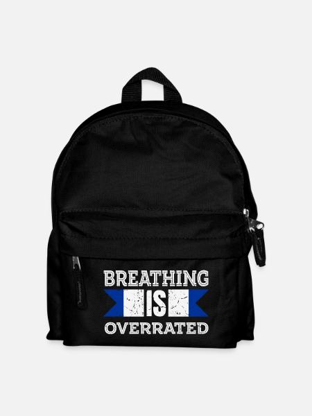 Breathing is Overrated - Kids' Backpack - black