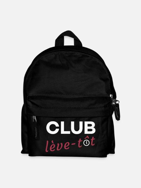 Club lève-tôt - Sac à dos Enfant - noir