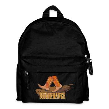 Square Dance - Cowboy boots on the parquet - Kids' Backpack - black - Front