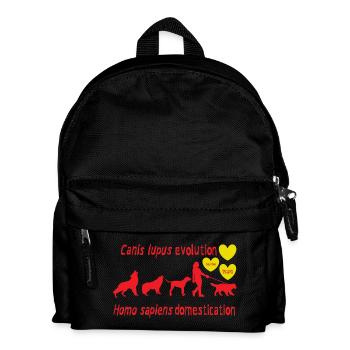Canis lupus evolution Homo sapiens domestication - Kids' Backpack - black - Front