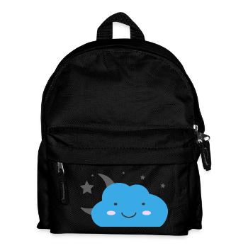 Kawaii cloud and starry sky - Kids' Backpack - black - Front