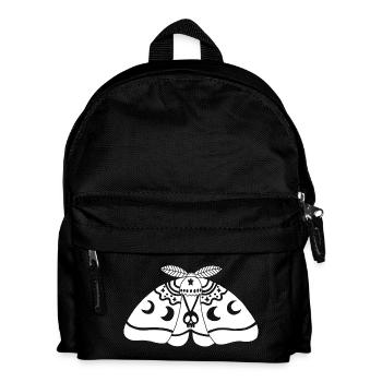 White moth - Kids' Backpack - black - Front
