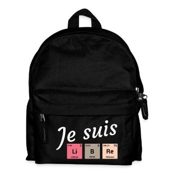 Je suis libre en éléments périodiques - Sac à dos Enfant - noir - Devant