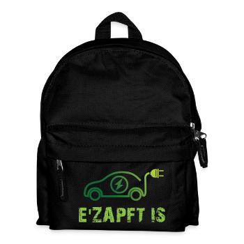  Elektrisches Auto Design - Kinder Rucksack - Schwarz - Vorne