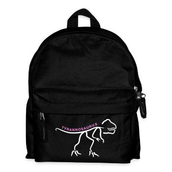 Dinosaurier Tyrannosaurus Dino Liniengrafik - Kinder Rucksack - Schwarz - Vorne