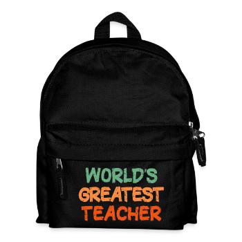 Colourful Handwritten Teacher Tribute - Kids' Backpack - black - Front