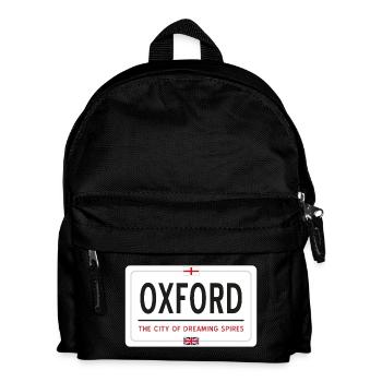 Ortsschild von Oxford - Kinder Rucksack - Schwarz - Vorne