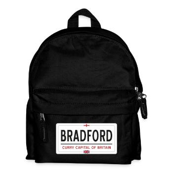 Ortsschild von Bradford - Kinder Rucksack - Schwarz - Vorne