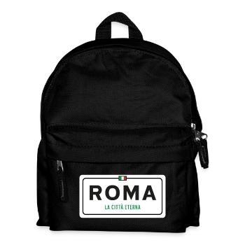 Rom Ortsschild - Kinder Rucksack - Schwarz - Vorne