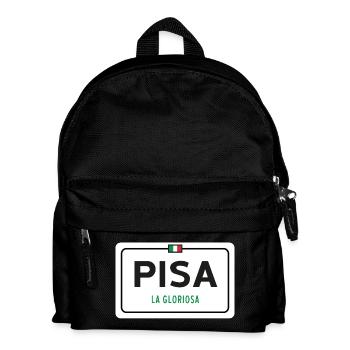 Ortsschild von Pisa - Kinder Rucksack - Schwarz - Vorne