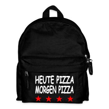 Pizza - Kinder Rucksack - Schwarz - Vorne