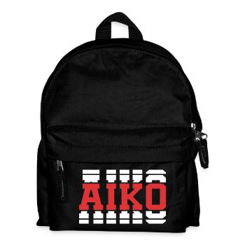 Aiko T-Shirt T-Shirt Geschenkidee gestapelter Text - Kinder Rucksack - Schwarz - Vorne