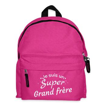 Big Brother Superhero Gift - Kids' Backpack - fuchsia - Front