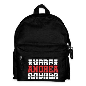 t-shirt Andrea t-shirt gift idea stacked text - Kids' Backpack - black - Front